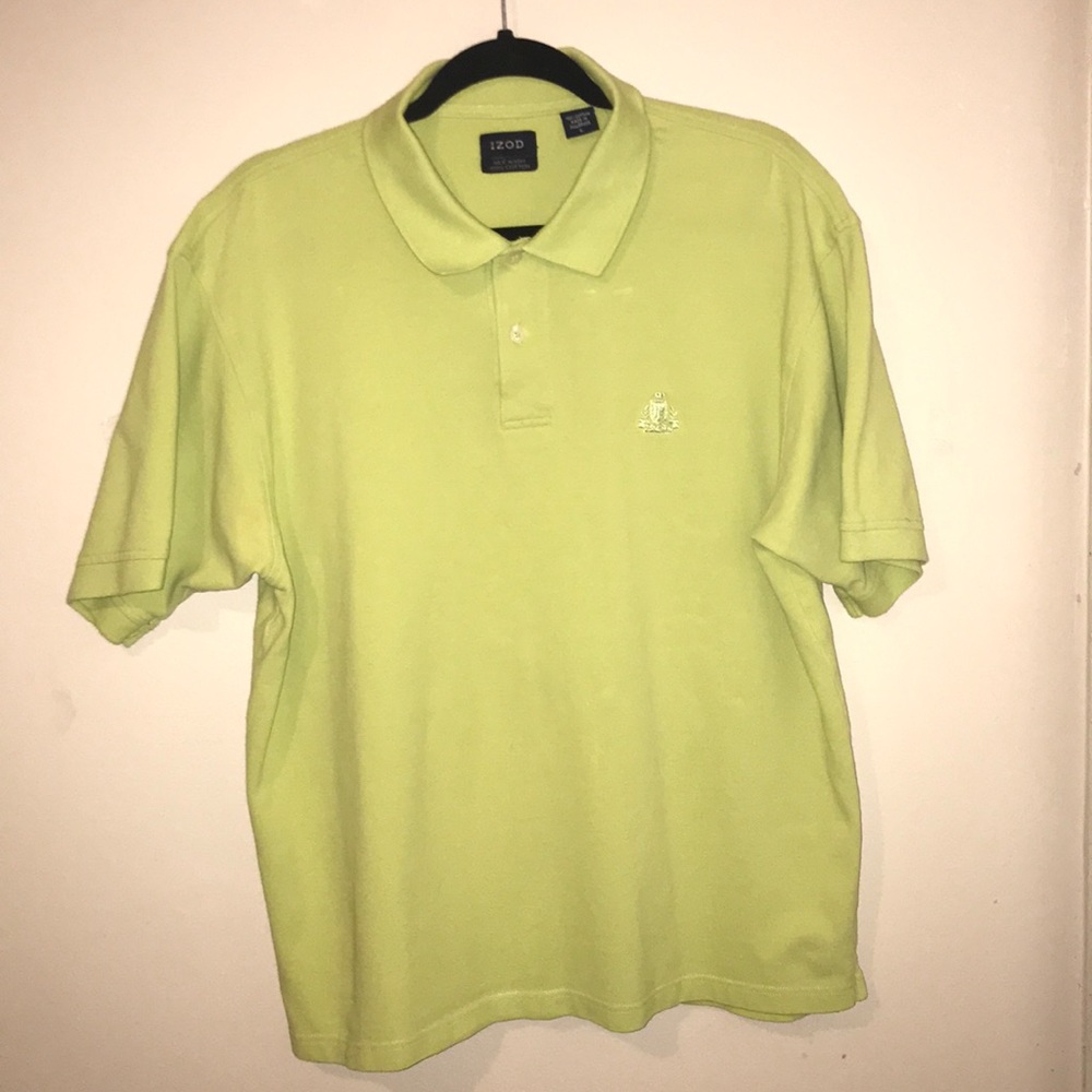 Men’s Izod Polo lime green size large